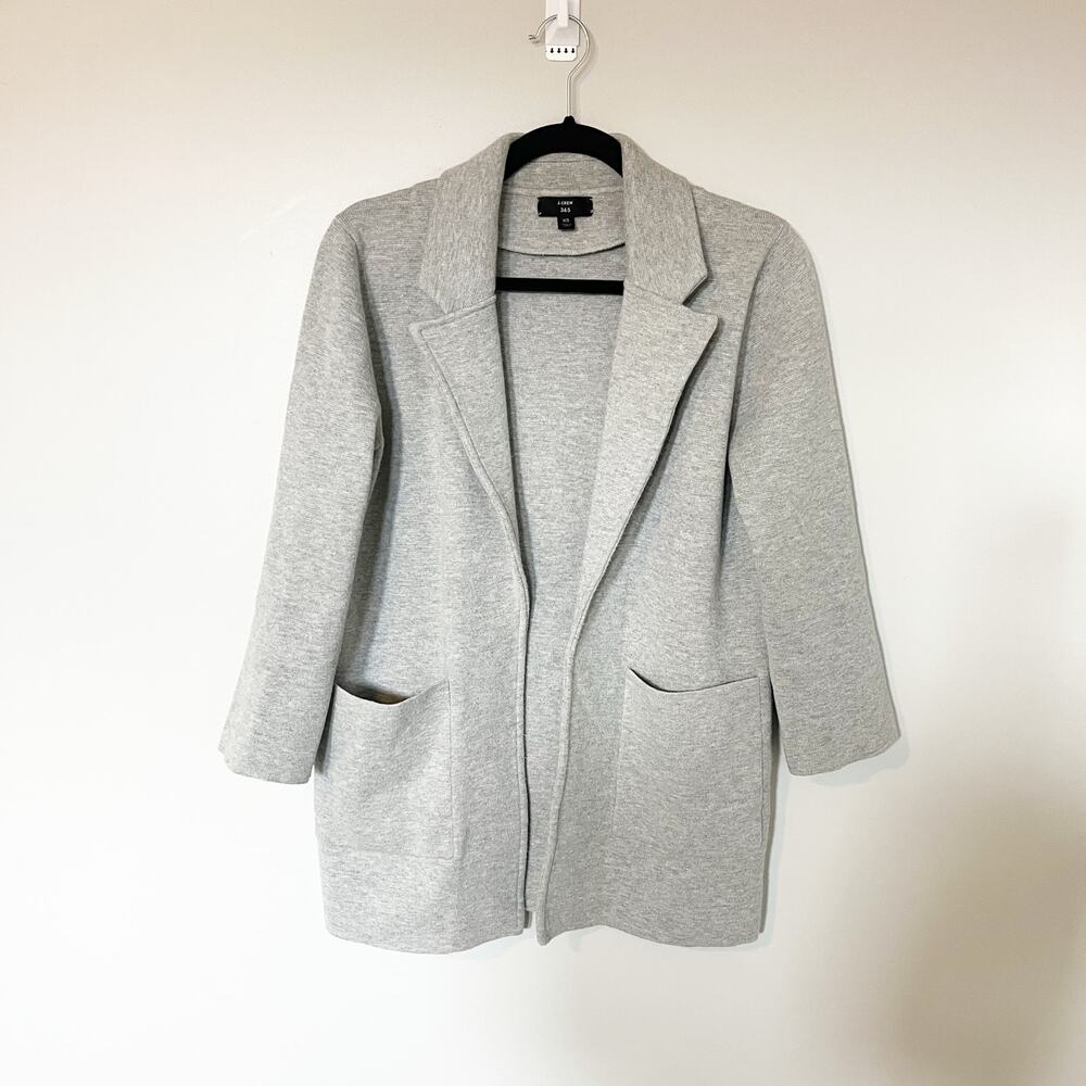 J.crew Sophie open front sweater blazer gray women’s‎ size xs